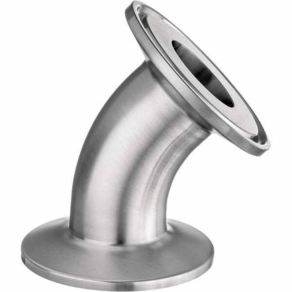 Value Collection - Sanitary Stainless Steel Pipe Fittings Type: 45 Elbow Style: Quick-Clamp - Exact Tooling