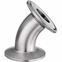 Value Collection - Sanitary Stainless Steel Pipe Fittings Type: 45 Elbow Style: Quick-Clamp - Exact Tooling