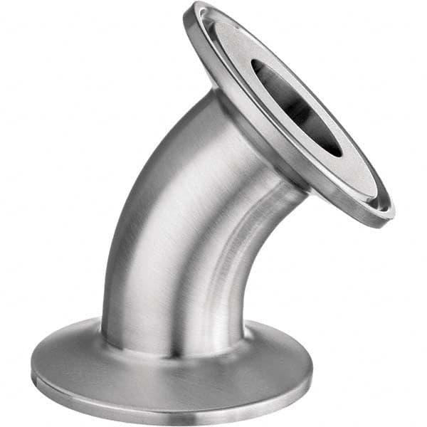 Value Collection - Sanitary Stainless Steel Pipe Fittings Type: 45 Elbow Style: Quick-Clamp - Exact Tooling