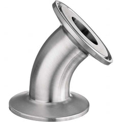 Value Collection - Sanitary Stainless Steel Pipe Fittings Type: 45 Elbow Style: Quick-Clamp - Exact Tooling