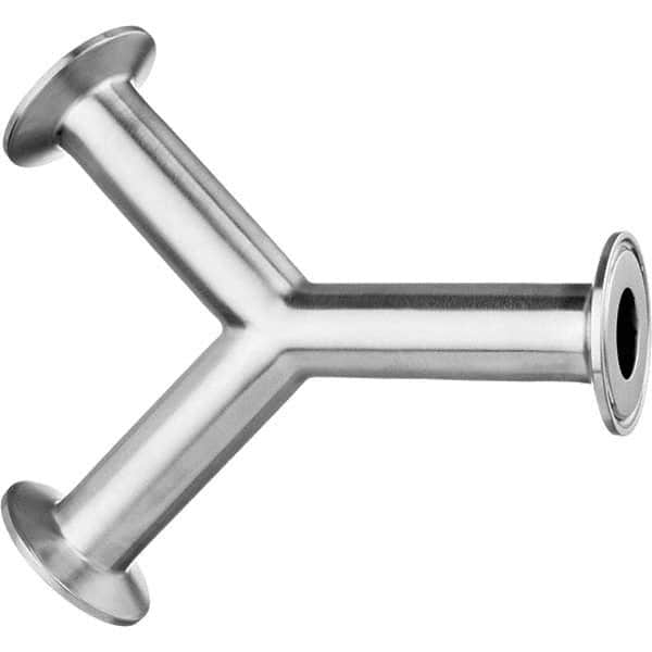 Value Collection - Sanitary Stainless Steel Pipe Fittings Type: Wye Style: Quick-Clamp - Exact Tooling