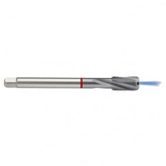M8x1.25 6HX 3-Flute PM Cobalt Red Ring Semi-Bottoming 15 degree Spiral Flute Tap-TiCN - Exact Tooling