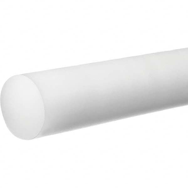 USA Sealing - 1' x 1" White Polyethylene (UHMW) Rod - Exact Tooling