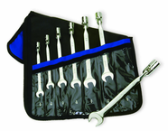 7 Pieces - Chrome - High Polished Flex Combination Wrench Set - 3/8 - 3/4" - Exact Tooling