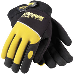 120-MX2820/XL Mechanics Gloves - Professional Mechanic's Gloves - Black and Hi-Vis Yellow - Exact Tooling