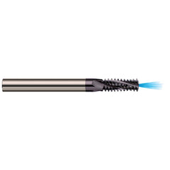 Harvey Tool - M6 X 1.00 Internal/External 1mm Pitch 3/16" Shank 3-Flute Solid Carbide Helical Flute Thread Mill - Exact Tooling