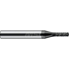 Harvey Tool - 5/64" Diam, 15/64" LOC, 1/8" Shank Diam, 7-Flute 140° Drill Point Diamond-Pattern Router Bit - Exact Tooling