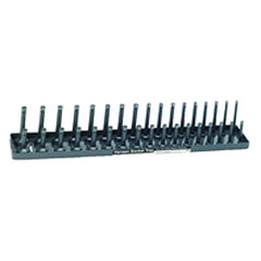 Metric Sized Socket Tray - 3/8″ Drive - Gray - Exact Tooling
