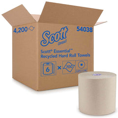 Kimberly-Clark Professional - Paper Towels; Type: Hard Roll ; Color: Brown ; Ply: 1 ; Width (Inch): 8 ; Length per Roll (Feet): 700 ; Fits Dispenser: 48860; 48858; 46253; 46254 - Exact Tooling