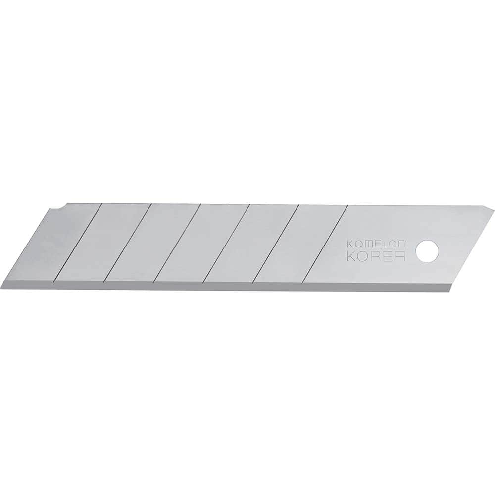 Komelon - Knife Blades; Type: Snap-Off Blade ; Blade Length (mm): 25.0000 ; Overall Length (mm): 25.0000 ; Number of Blades: 10 ; Color: Silver - Exact Tooling