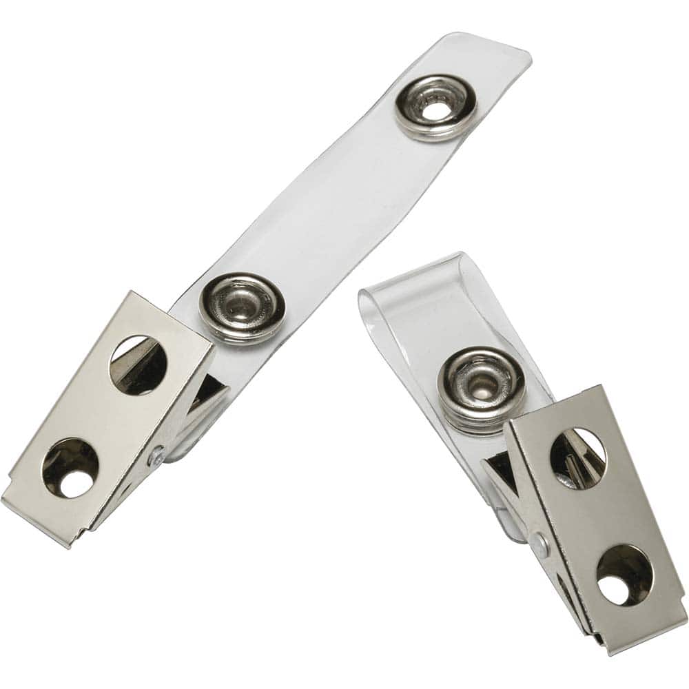 Ability One - Retractable Straps; Color: Clear ; Attachment Type: Clip-On; Snap-On - Exact Tooling