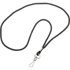 Ability One - Lanyards; Material: Polyester ; Color: Black ; Length (Inch): 36 - Exact Tooling