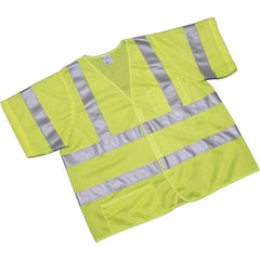 Ability One - High Visibility Vests; Vest Style: General Purpose ; Vest Type: Hi Visibility ; Front Closure: Hook & Loop ; Material: Polyester ; Color: Lime; Yellow; Sliver ; Legend: No Legend - Exact Tooling