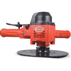 Sioux Tools - Handheld Disc Sanders; Type of Power: Air ; Speed (RPM): 6000 ; Minimum Disc Size (Inch): 9 ; Maximum Disc Size (Inch): 9 ; Air Pressure (psi): 90 ; Horsepower: 4.0000 - Exact Tooling