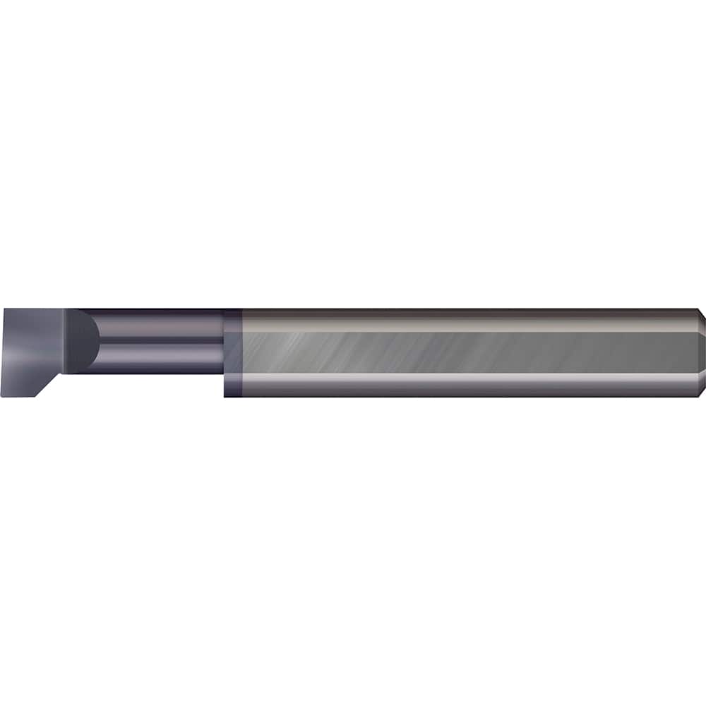 Micro 100 - Thread Relief Tools; Material: Solid Carbide ; Cutting Diameter (Inch): 3/8 ; Flat Width (Inch): 1/8 ; Flat Width (Decimal Inch): 0.1250 ; Cutting Depth (Inch): 1-1/4 ; Projection (Decimal Inch): 0.1000 - Exact Tooling