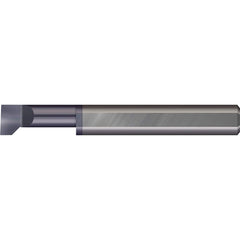 Micro 100 - Thread Relief Tools; Material: Solid Carbide ; Cutting Diameter (Inch): 1/8 ; Flat Width (Decimal Inch): 0.0630 ; Cutting Depth (Inch): 1/2 ; Projection (Decimal Inch): 0.0400 ; Shank Diameter (Inch): 1/8 - Exact Tooling