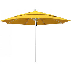 California Umbrella - Patio Umbrellas; Umbrella Diameter (Inch): 132 ; Height (Feet): 8.916 ; Fabric Color: Lemon ; Base Included: No ; Frame Material: Aluminum ; Frame Color: Silver - Exact Tooling