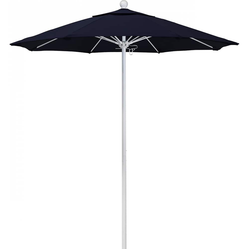 California Umbrella - Patio Umbrellas; Umbrella Diameter (Inch): 90 ; Height (Feet): 8.000 ; Fabric Color: Navy Blue ; Base Included: No ; Frame Material: Aluminum ; Frame Color: White - Exact Tooling