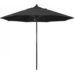 California Umbrella - Patio Umbrellas; Umbrella Diameter (Inch): 108 ; Height (Feet): 8.750 ; Fabric Color: Black ; Base Included: No ; Frame Material: Fiberglass-reinforced Nylon ; Frame Color: Black - Exact Tooling