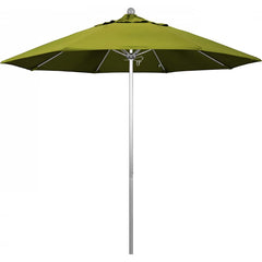 California Umbrella - Patio Umbrellas; Umbrella Diameter (Inch): 108 ; Height (Feet): 8.583 ; Fabric Color: Kiwi ; Base Included: No ; Frame Material: Aluminum ; Frame Color: Silver - Exact Tooling