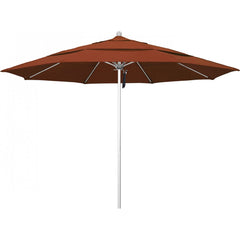 California Umbrella - Patio Umbrellas; Umbrella Diameter (Inch): 132 ; Height (Feet): 8.916 ; Fabric Color: Terracotta ; Base Included: No ; Frame Material: Aluminum ; Frame Color: Silver - Exact Tooling