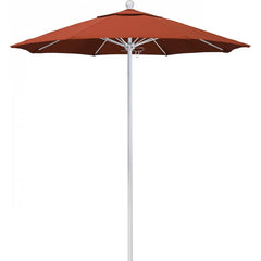 California Umbrella - Patio Umbrellas; Umbrella Diameter (Inch): 90 ; Height (Feet): 8.000 ; Fabric Color: Sunset ; Base Included: No ; Frame Material: Aluminum ; Frame Color: White - Exact Tooling