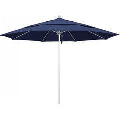 California Umbrella - Patio Umbrellas; Umbrella Diameter (Inch): 132 ; Height (Feet): 8.916 ; Fabric Color: Navy Blue ; Base Included: No ; Frame Material: Aluminum ; Frame Color: Silver - Exact Tooling