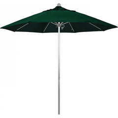California Umbrella - Patio Umbrellas; Umbrella Diameter (Inch): 108 ; Height (Feet): 8.583 ; Fabric Color: Black ; Base Included: No ; Frame Material: Aluminum ; Frame Color: Silver - Exact Tooling
