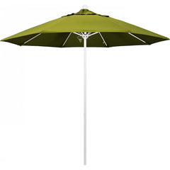 California Umbrella - Patio Umbrellas; Umbrella Diameter (Inch): 108 ; Height (Feet): 8.583 ; Fabric Color: Kiwi ; Base Included: No ; Frame Material: Aluminum ; Frame Color: White - Exact Tooling