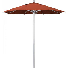 California Umbrella - Patio Umbrellas; Umbrella Diameter (Inch): 90 ; Height (Feet): 8.000 ; Fabric Color: Sunset ; Base Included: No ; Frame Material: Aluminum ; Frame Color: Silver - Exact Tooling
