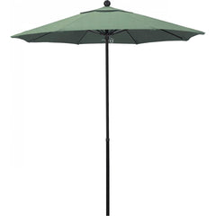 California Umbrella - Patio Umbrellas; Umbrella Diameter (Inch): 90 ; Height (Feet): 7.750 ; Fabric Color: Pacific Spa ; Base Included: No ; Frame Material: Fiberglass-reinforced Nylon ; Frame Color: Black - Exact Tooling