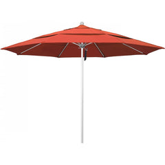 California Umbrella - Patio Umbrellas; Umbrella Diameter (Inch): 132 ; Height (Feet): 8.916 ; Fabric Color: Sunset ; Base Included: No ; Frame Material: Aluminum ; Frame Color: Silver - Exact Tooling