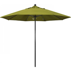 California Umbrella - Patio Umbrellas; Umbrella Diameter (Inch): 108 ; Height (Feet): 8.750 ; Fabric Color: Pacifica Ginkgo ; Base Included: No ; Frame Material: Fiberglass-reinforced Nylon ; Frame Color: Black - Exact Tooling