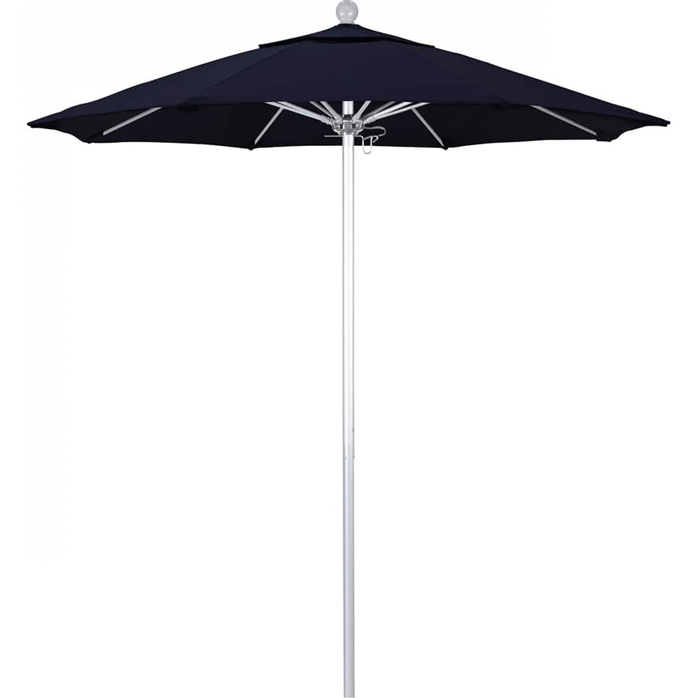 California Umbrella - Patio Umbrellas; Umbrella Diameter (Inch): 90 ; Height (Feet): 8.000 ; Fabric Color: Navy Blue ; Base Included: No ; Frame Material: Aluminum ; Frame Color: Silver - Exact Tooling