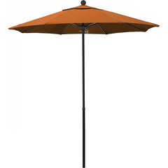 California Umbrella - Patio Umbrellas; Umbrella Diameter (Inch): 90 ; Height (Feet): 7.750 ; Fabric Color: Pacifica Tuscan ; Base Included: No ; Frame Material: Fiberglass-reinforced Nylon ; Frame Color: Black - Exact Tooling