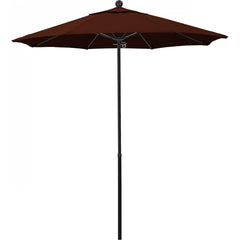 California Umbrella - Patio Umbrellas; Umbrella Diameter (Inch): 90 ; Height (Feet): 7.750 ; Fabric Color: Pacifica Brick ; Base Included: No ; Frame Material: Aluminum ; Frame Color: Black - Exact Tooling