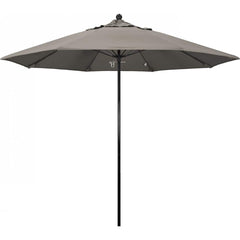 California Umbrella - Patio Umbrellas; Umbrella Diameter (Inch): 108 ; Height (Feet): 8.750 ; Fabric Color: Pacifica Taupe ; Base Included: No ; Frame Material: Fiberglass-reinforced Nylon ; Frame Color: Black - Exact Tooling