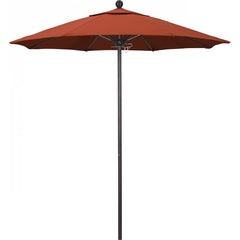 California Umbrella - Patio Umbrellas; Umbrella Diameter (Inch): 90 ; Height (Feet): 8.000 ; Fabric Color: Sunset ; Base Included: No ; Frame Material: Aluminum ; Frame Color: Bronze - Exact Tooling