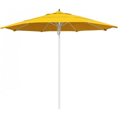 California Umbrella - Patio Umbrellas; Umbrella Diameter (Inch): 132 ; Height (Feet): 8.666 ; Fabric Color: Sunflower Yellow ; Base Included: No ; Frame Material: Aluminum ; Frame Color: Silver - Exact Tooling
