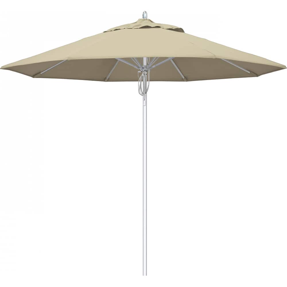 California Umbrella - Patio Umbrellas; Umbrella Diameter (Inch): 108 ; Height (Feet): 8.666 ; Fabric Color: Antique Beige ; Base Included: No ; Frame Material: Aluminum ; Frame Color: Silver - Exact Tooling