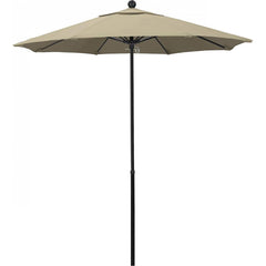 California Umbrella - Patio Umbrellas; Umbrella Diameter (Inch): 90 ; Height (Feet): 7.750 ; Fabric Color: Pacifica Beige ; Base Included: No ; Frame Material: Fiberglass-reinforced Nylon ; Frame Color: Black - Exact Tooling