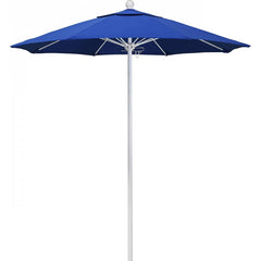 California Umbrella - Patio Umbrellas; Umbrella Diameter (Inch): 90 ; Height (Feet): 8.000 ; Fabric Color: Royal Blue ; Base Included: No ; Frame Material: Aluminum ; Frame Color: White - Exact Tooling