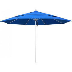 California Umbrella - Patio Umbrellas; Umbrella Diameter (Inch): 132 ; Height (Feet): 8.916 ; Fabric Color: Red ; Base Included: No ; Frame Material: Aluminum ; Frame Color: Silver - Exact Tooling