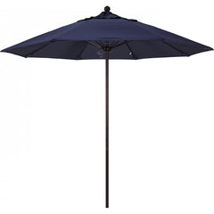 California Umbrella - Patio Umbrellas; Umbrella Diameter (Inch): 108 ; Height (Feet): 8.583 ; Fabric Color: Navy Blue ; Base Included: No ; Frame Material: Aluminum ; Frame Color: Bronze - Exact Tooling