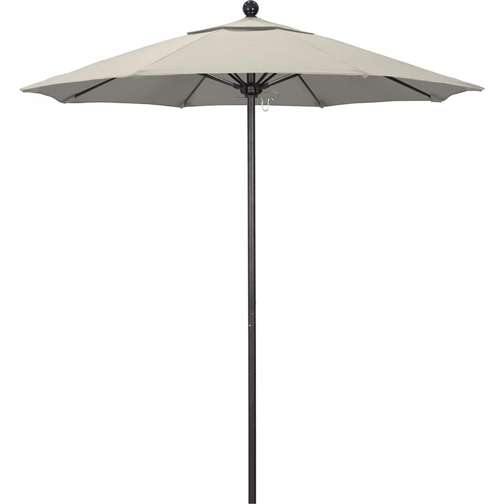 California Umbrella - Patio Umbrellas; Umbrella Diameter (Inch): 90 ; Height (Feet): 8.000 ; Fabric Color: Beige ; Base Included: No ; Frame Material: Aluminum ; Frame Color: Bronze - Exact Tooling