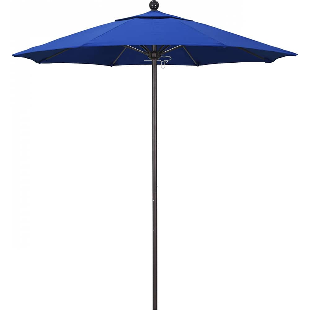 California Umbrella - Patio Umbrellas; Umbrella Diameter (Inch): 90 ; Height (Feet): 8.000 ; Fabric Color: Royal Blue ; Base Included: No ; Frame Material: Aluminum ; Frame Color: Bronze - Exact Tooling