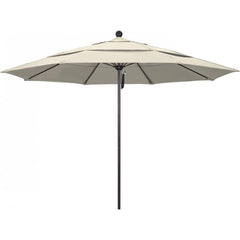 California Umbrella - Patio Umbrellas; Umbrella Diameter (Inch): 132 ; Height (Feet): 8.916 ; Fabric Color: Beige ; Base Included: No ; Frame Material: Aluminum ; Frame Color: Bronze - Exact Tooling
