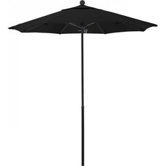 California Umbrella - Patio Umbrellas; Umbrella Diameter (Inch): 90 ; Height (Feet): 7.750 ; Fabric Color: Black ; Base Included: No ; Frame Material: Fiberglass-reinforced Nylon ; Frame Color: Black - Exact Tooling