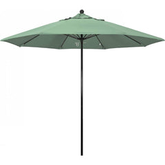 California Umbrella - Patio Umbrellas; Umbrella Diameter (Inch): 108 ; Height (Feet): 8.750 ; Fabric Color: Pacific Spa ; Base Included: No ; Frame Material: Fiberglass-reinforced Nylon ; Frame Color: Black - Exact Tooling