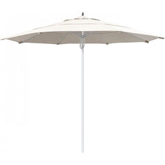 California Umbrella - Patio Umbrellas; Umbrella Diameter (Inch): 132 ; Height (Feet): 8.666 ; Fabric Color: Natural ; Base Included: No ; Frame Material: Aluminum ; Frame Color: Silver - Exact Tooling